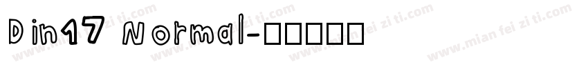 Din17 Normal字体转换